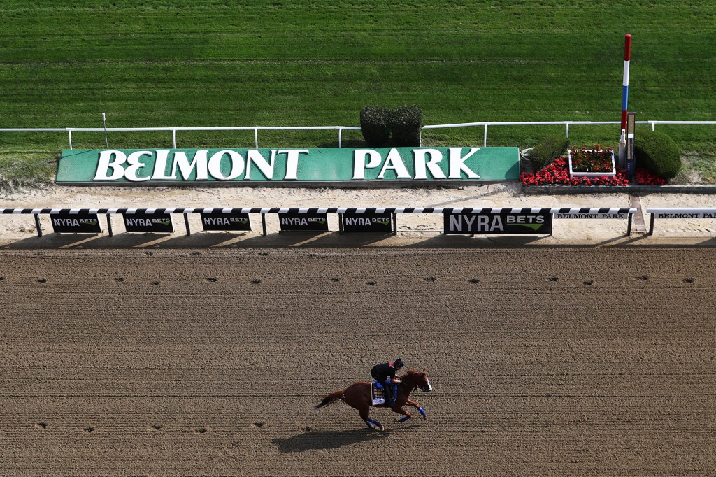 2022 Belmont Stakes: A view of Belmont Park