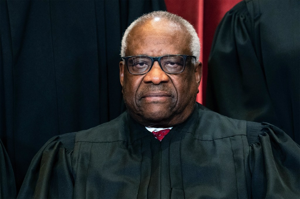 Supreme Court Justice Clarence Thomas record suggests he may not support a federal abortion ban law from Republicans.