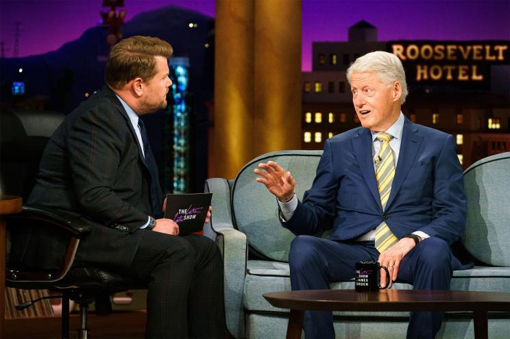 The Late Late Show with James Corden airing Wednesday, June 15, 2022, with guest President Bill Clinton. Photo: Terence Patrick ©2022 CBS Broadcasting, Inc. All Rights Reserved