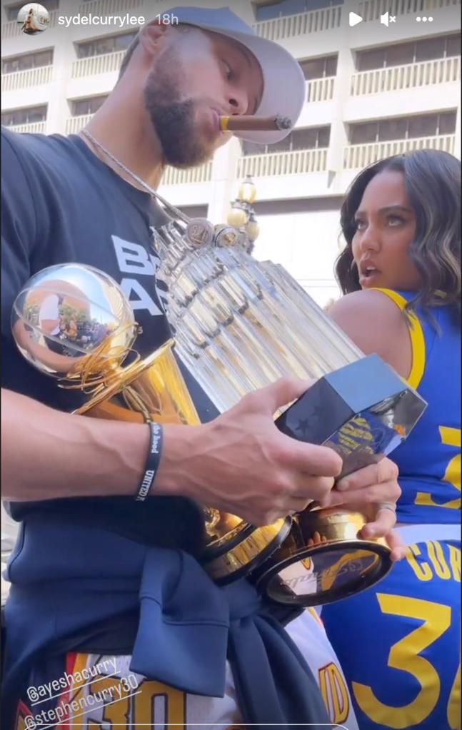 Sydel Curry also posted a video of brother Steph Curry on the float with his wife, Ayesha Curry, on Monday, June 20, 2022.