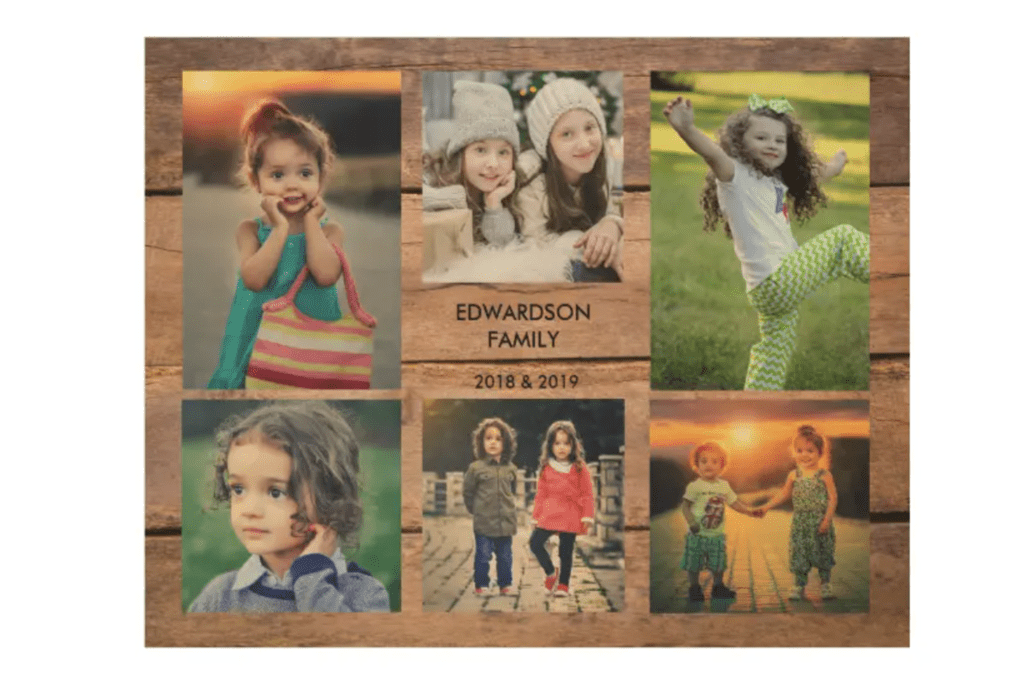 Wood personalized picture display