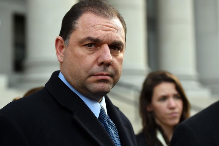 Joe Percoco former aide to New York Governor Andrew Cuomo, on trial for accepting $300.000 in bribes departs from Manhattan Federal court where his trial continues, New York, February 28, 2018.