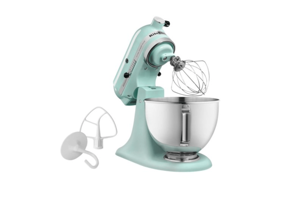 Blue Kithchen Aid stand mixer