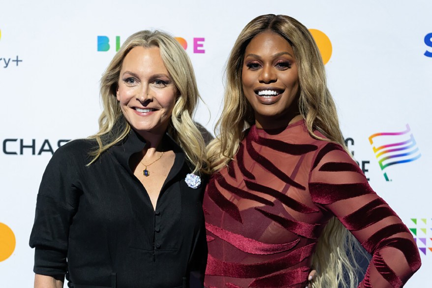 Joslyn DeFreece and Laverne Cox attend NYC Pride Presents: Disclosure during 2022 Tribeca Festival at Spring Studios on June 17, 2022 in New York City.