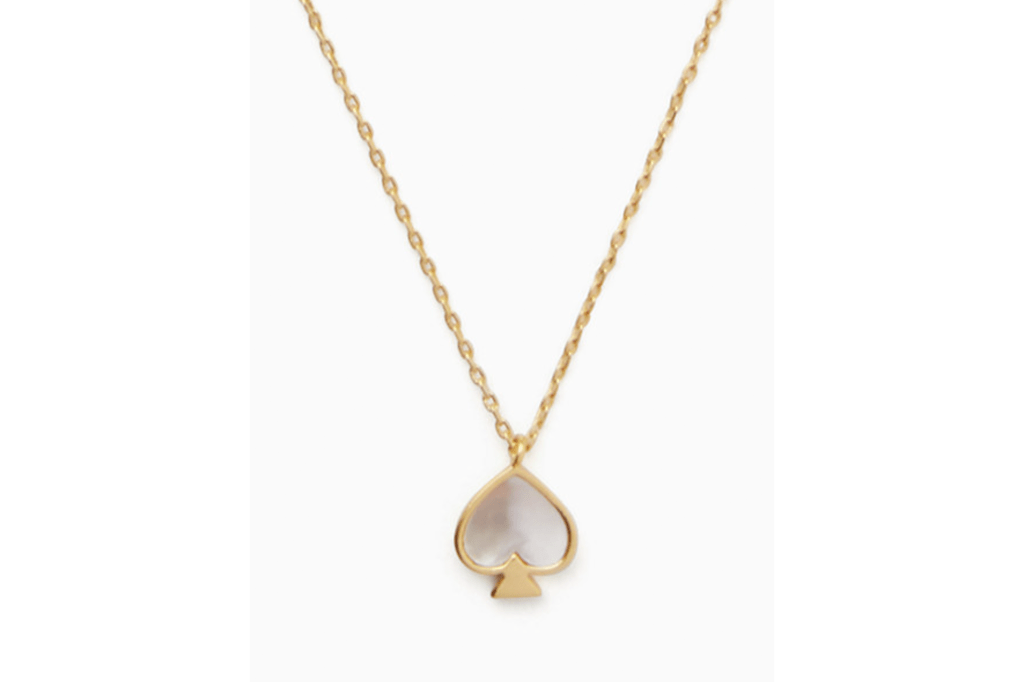 Gold spade necklace