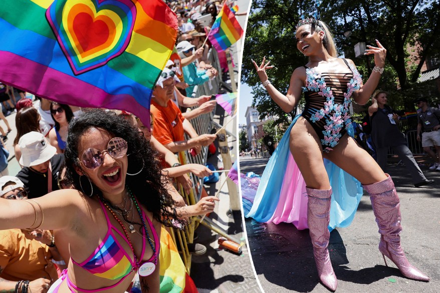 Revelers gather for the 2022 New York City Pride Parade