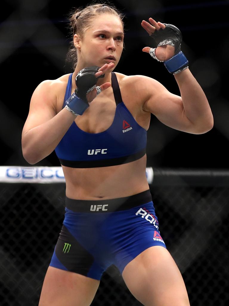 Ronda Rousey before her final UFC fight against Amanda Nunes in 2016.