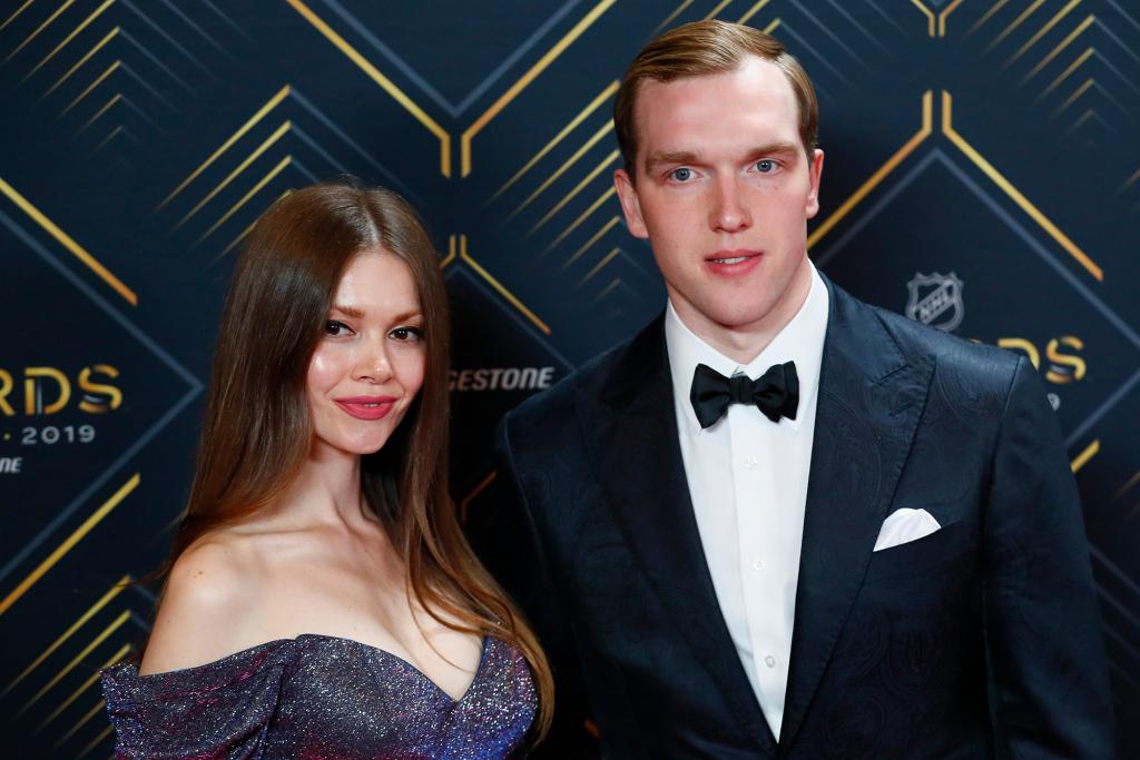 Andrei Vasilevskiy with wife Kseniya during the 2019 NHL Awards in Las Vegas.