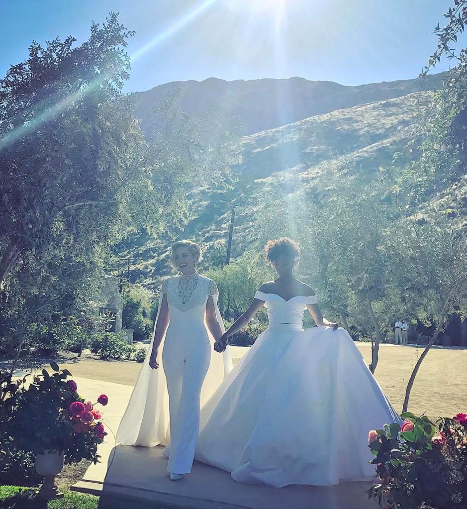 Samira Wiley at her wedding.