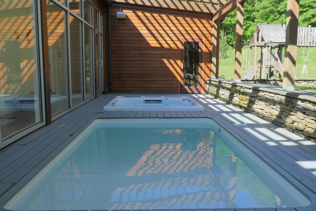 Exterior of the home's pool.
