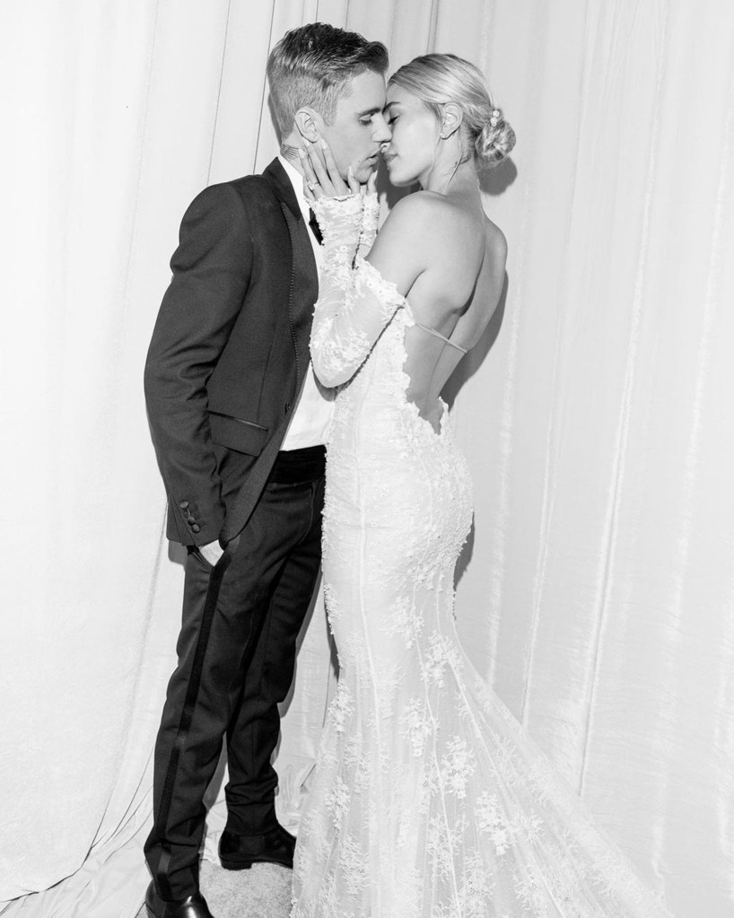 Justin Bieber and Hailey Baldwin on their wedding day. 