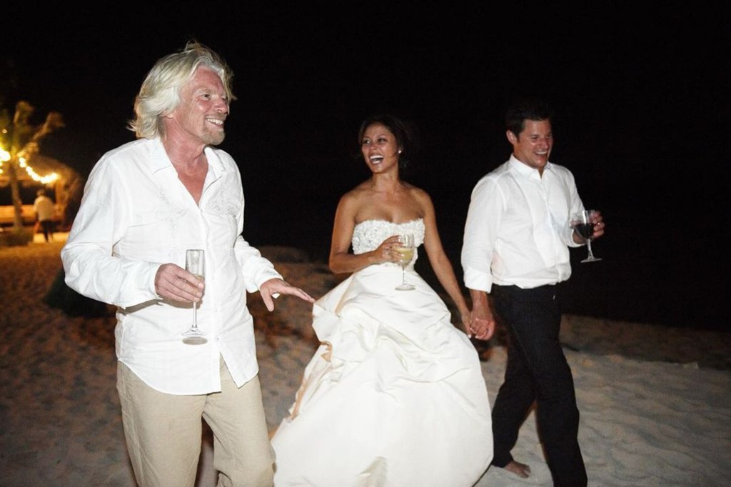 Richard Branson with Vanessa and Nick Lachey.