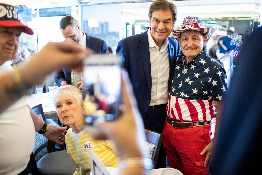 Dr. Mehmet Oz drops by The Capitol Diner in Swatara Township, Pa.