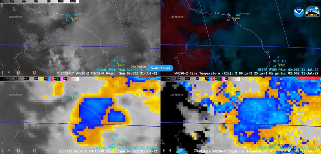 National Oceanic and Atmospheric Administration geostationary satellites have snapped the impact of California's largest wildfire.