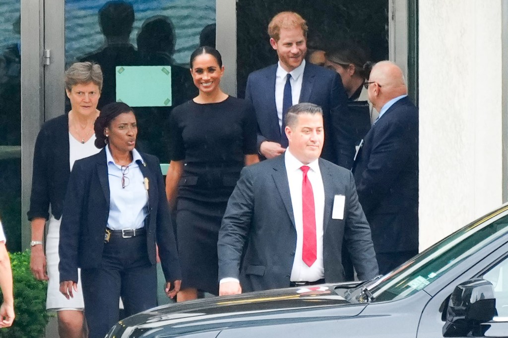 Prince Harry and Meghan Markle heavily protected while in NYC last month.