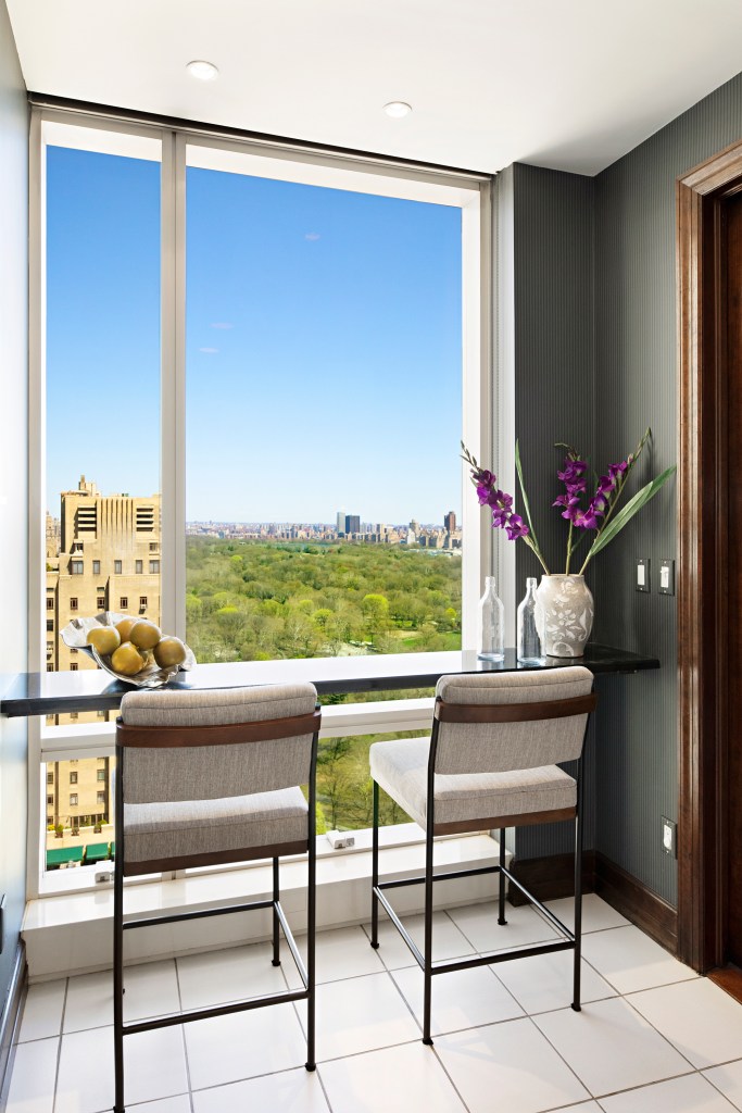 Of particular note are the home's wide views of Central Park.
