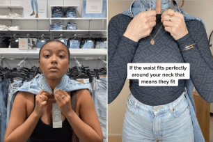 TikTok claims this hack can determine if jeans fit without a dressing room.