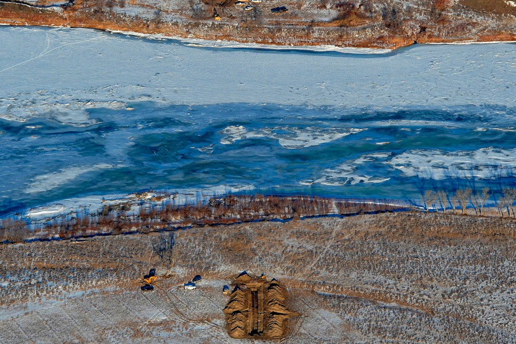 Cleanup work is ongoing from the spill that was discovered by the pipeline's operator in late July.