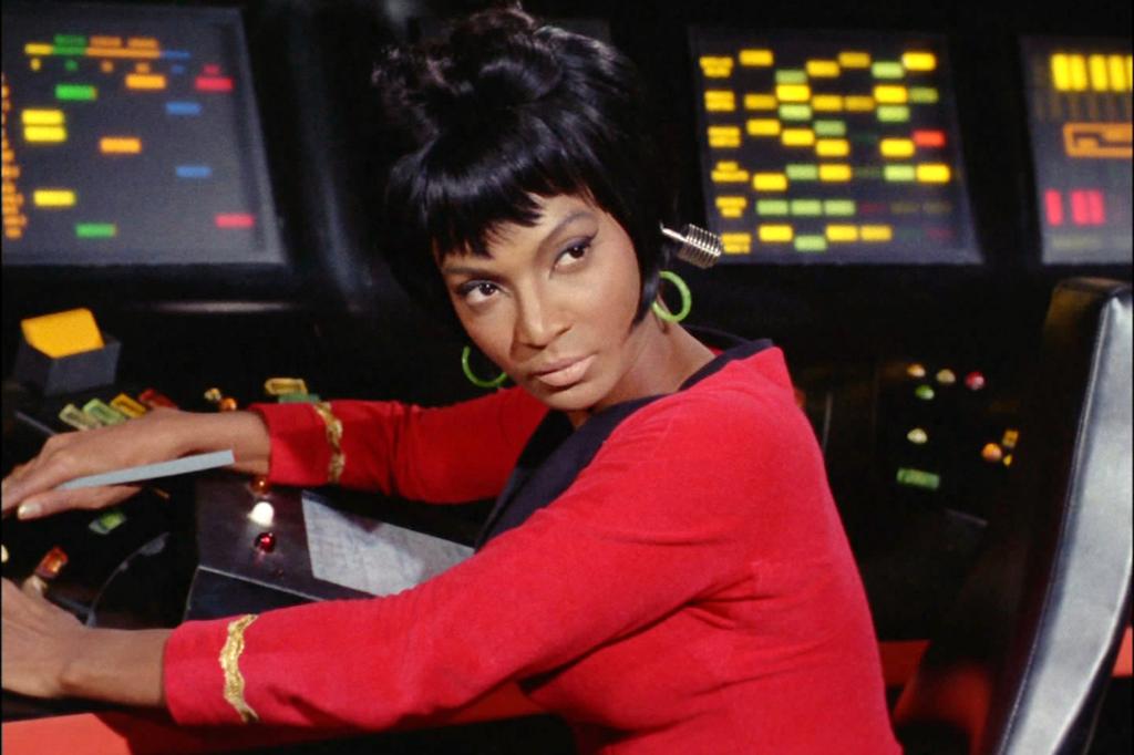 Nichelle Nichols as Lt. Nyota Uhura in the STAR TREK: THE ORIGINAL SERIES episode, "Arena."