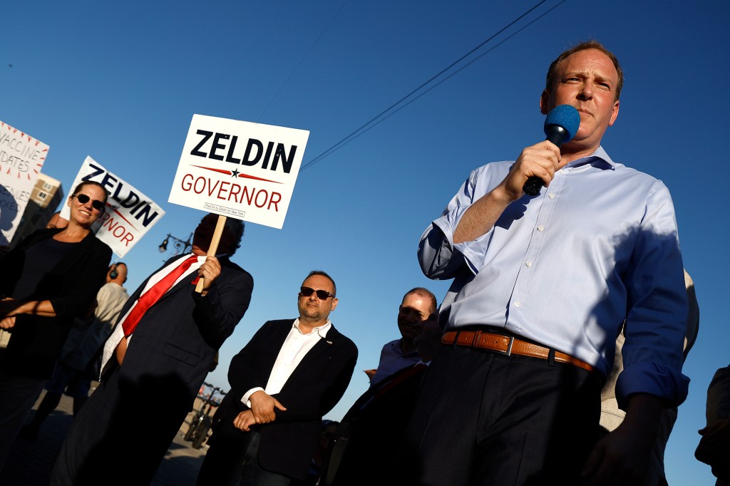 GOP gubernatorial candidate Rep. Lee Zeldin released a "Top 10 List" of gripes with Gov. Kathy Hochul including issues like bail and criminal justice reforms.