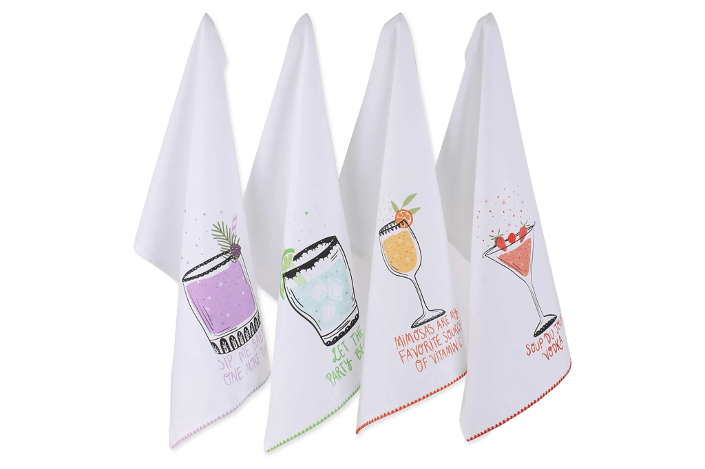 DII 4-Piece Cocktail Dishtowel Set