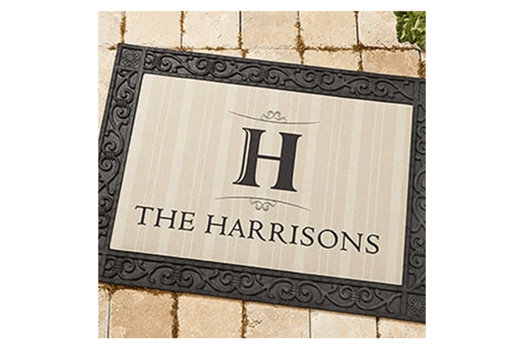 Elegant Monogram Personalized Doormat