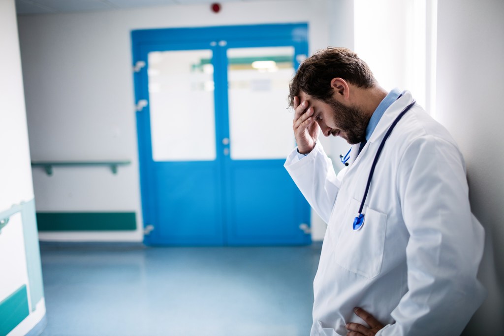 Physician burnout spiked during the first two years of the COVID-19 pandemic after a six-year decline that ended in 2020.