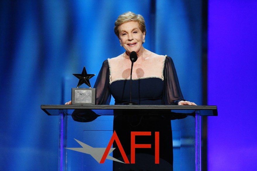 Julie Andrews receiving the AFI Life Achievement Award on June 9, 2022.