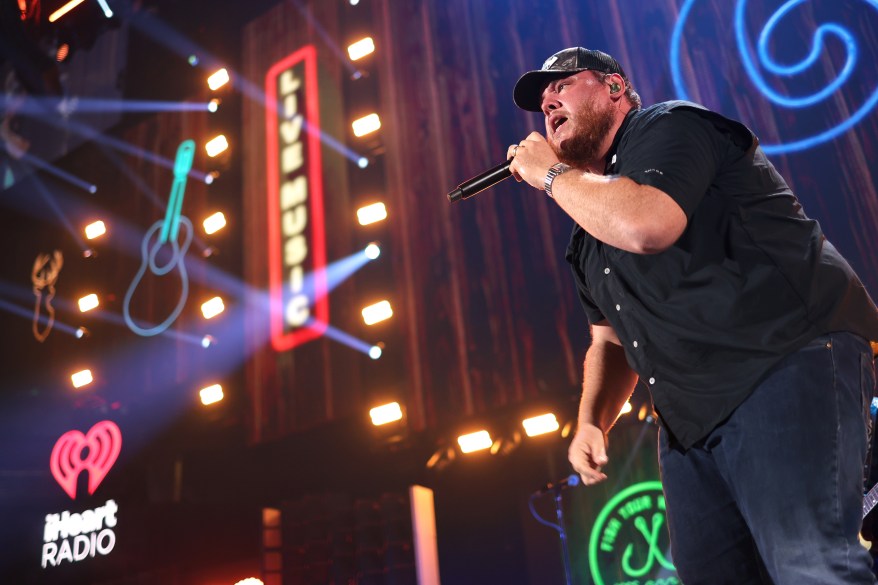 Luke Combs performing inside T-Mobile Arena on day 2 of the iHeartRadio Music Festival, September 24, 2022.