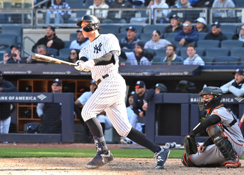 5 - Judge's three-run home run during the eighth inning against the Baltimore Orioles Thursday, April 28.