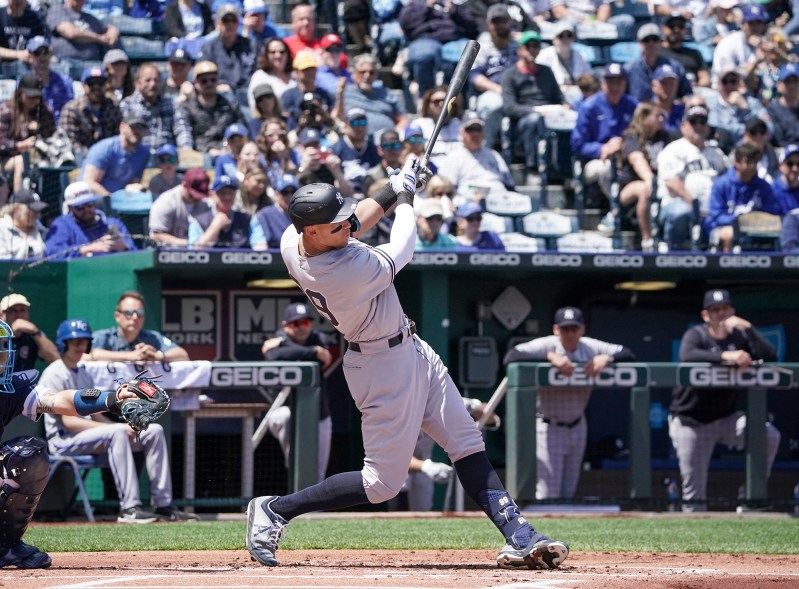 7 - A solo home run against the Kansas City Royals in the first inning at Kauffman Stadium, May 1.