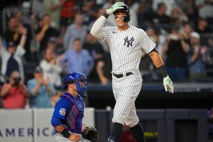 24 - Judge hit two home runs against the Chicago Cubs at Yankee Stadium on JUne 11.