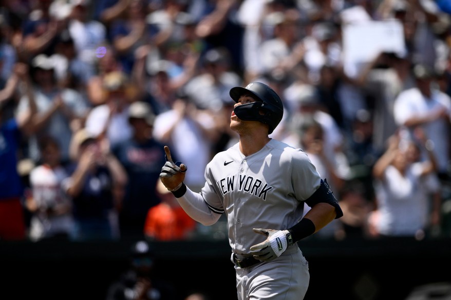 37 - New York Yankees' Aaron Judge celebrates after his two-run home run during the third inning, July 24.