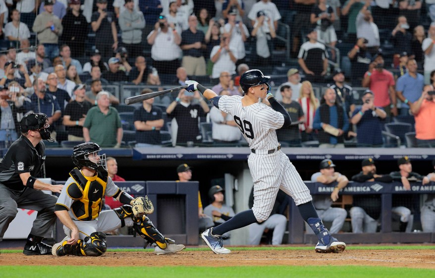 60 - Aaron Judge ties Babe Ruth's home run record with a deep shot to left field during the 9th inning in a comeback victory over the Pirates.