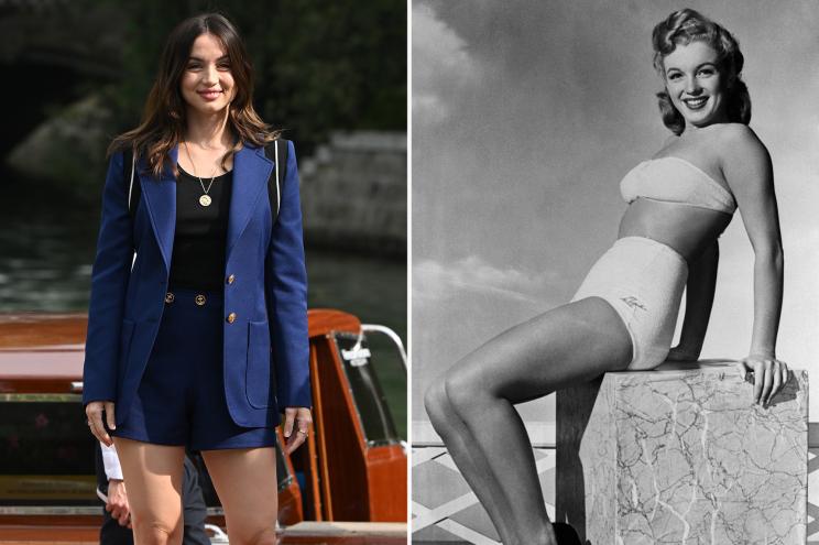 Ana de Armas and Marilyn Monroe