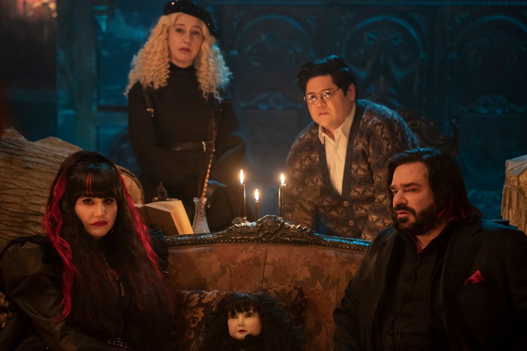 "What We Do in the Shadows" co-stars (from left): Natasia Demetriou, Kristen Schaal, Harvey Guillen and Matt Berry.