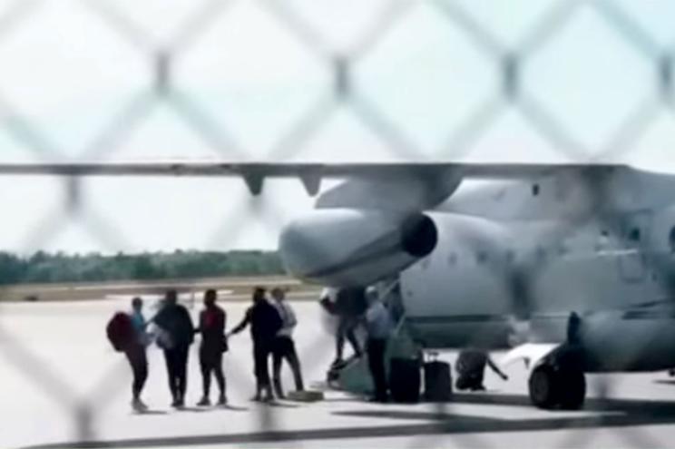 Migrants flown from Florida under the orders of Gov. DeSantis arrive at Martha's Vineyard.