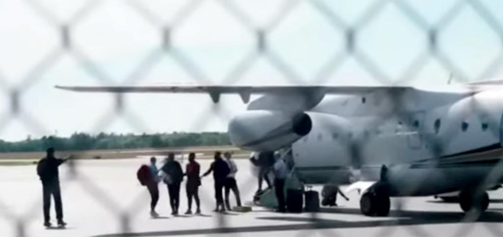 The migrants arrived on the vacation island by two planes that Gov. DeSantis had chartered to transport them from Florida.