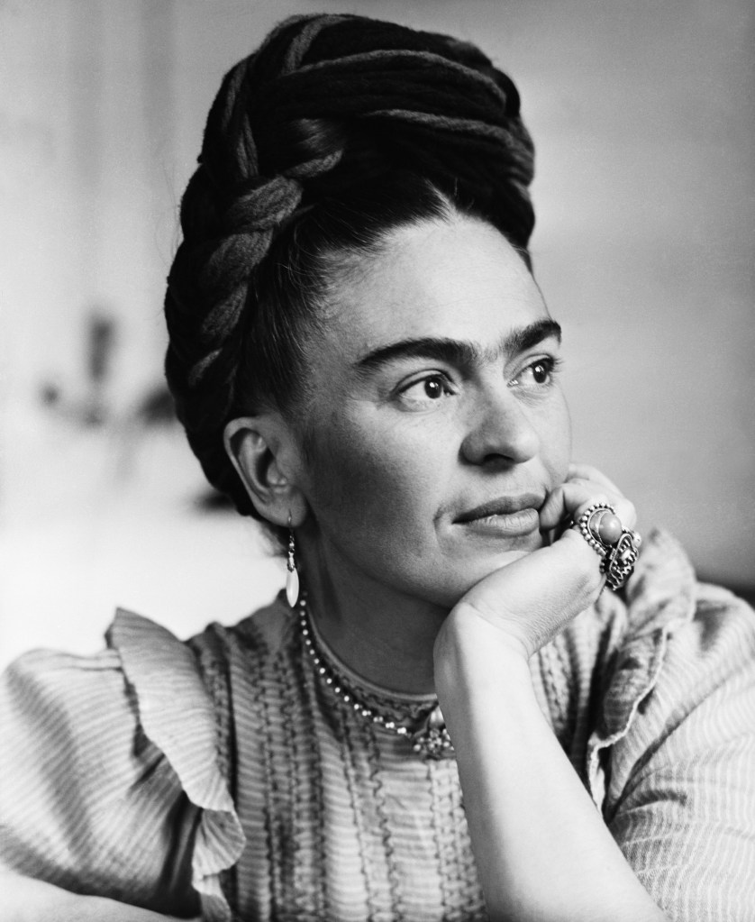 Portrait of Frida Kahlo (1910-1954), Mexican painter, wife of Diego Rivera.