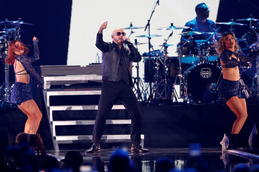 Pitbull performs during the iHeartRadio Music Festival 2022 on Sept. 23, 2022 in Las Vegas.