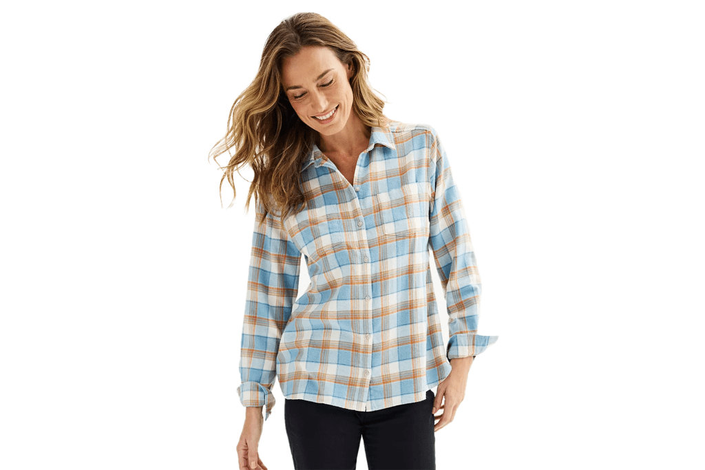 Croft & Barrow Petite The Extra Soft Plaid Flannel Shirt