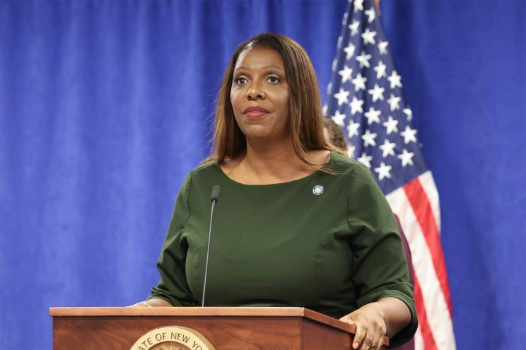 New York Attorney General Letitia James announced that she filed a fraud lawsuit against former President Donald Trump and his real estate business.