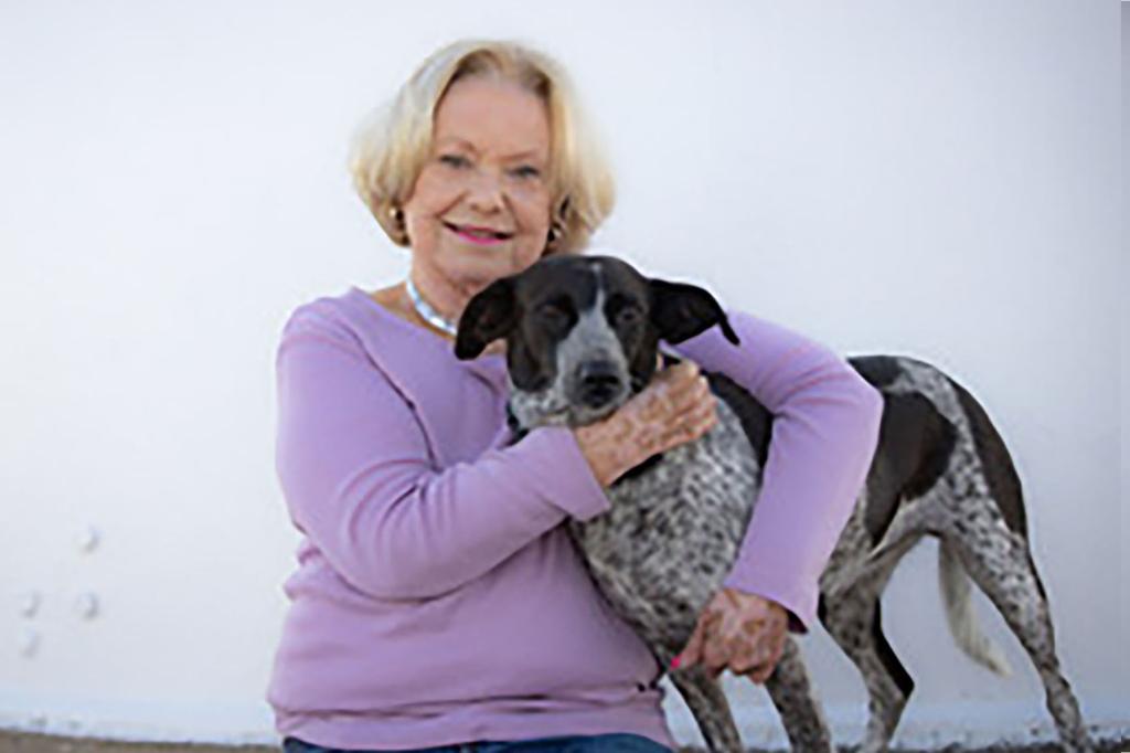 Long-time Martha's Vineyard resident Jane Chittick and her dog, Gracie.