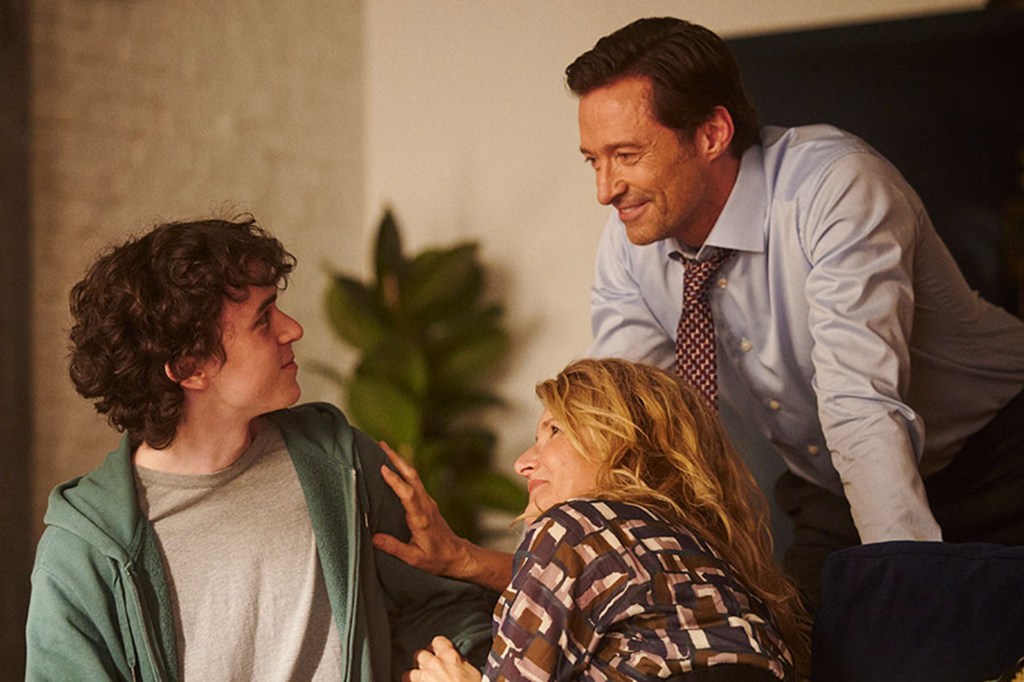 Zen McGrath, Laura Dern and Hugh Jackman in the new film, "The Son."