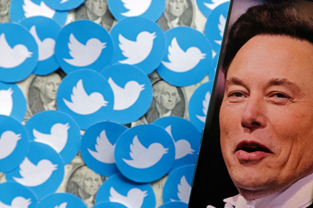 Elon Musk and Twitter logo