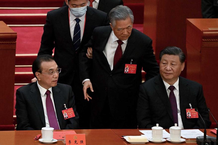 Hu Jintao and Xi Jinping