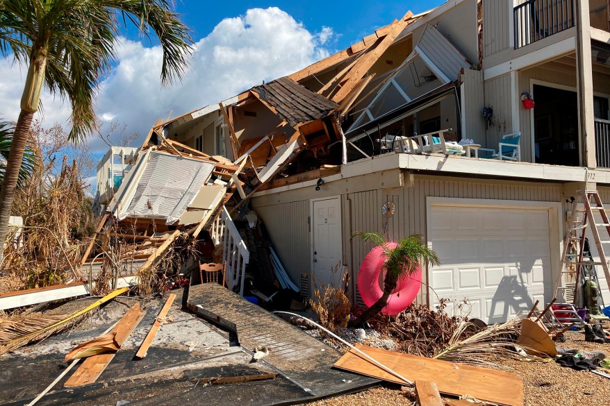 Residents of Florida’s Gulf Coast barrier islands are returning to assess the damage from Hurricane Ian, Thursday, Oct. 6, 2022, in Sanibel Island, Fla., despite limited access to some areas.