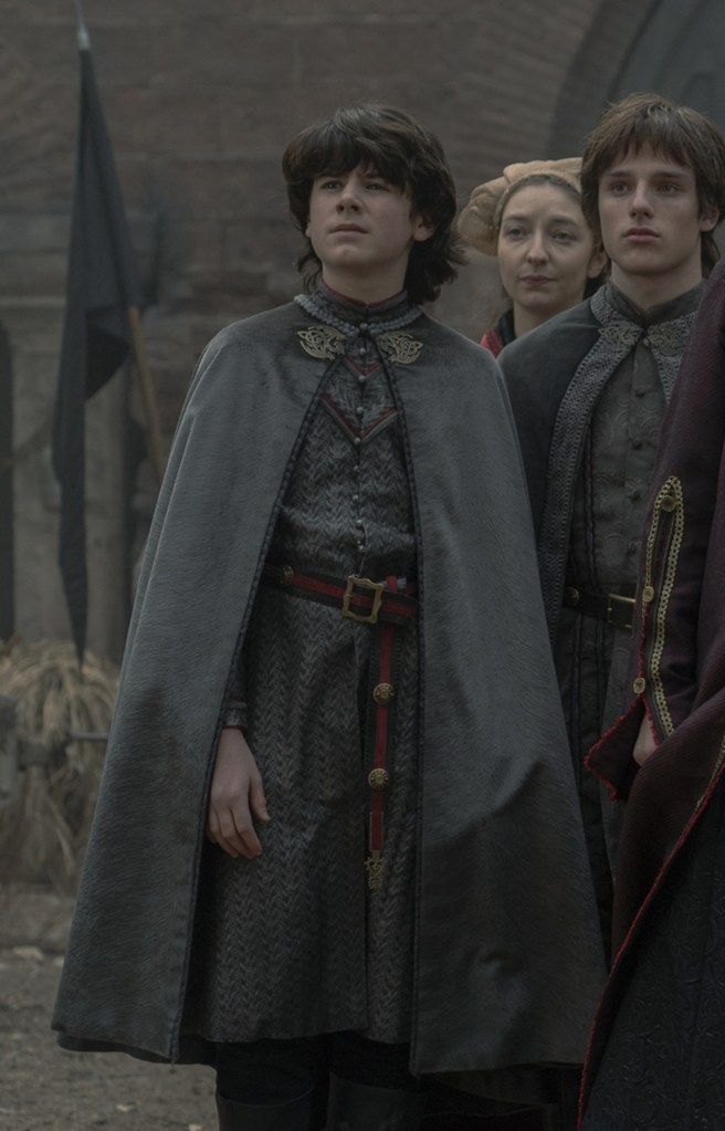 Rhaenyra's son, Luke (Elliot Grihaut), left, and his brother Jace (Harry Collett), right, in "House of the Dragon." 