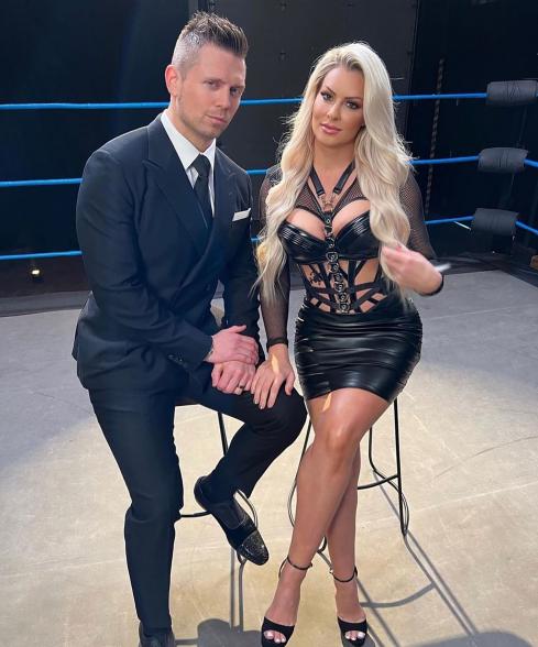 WWE stars Maryse Mizanin and The Miz at Monday Night Raw on Oct. 10, 2022.