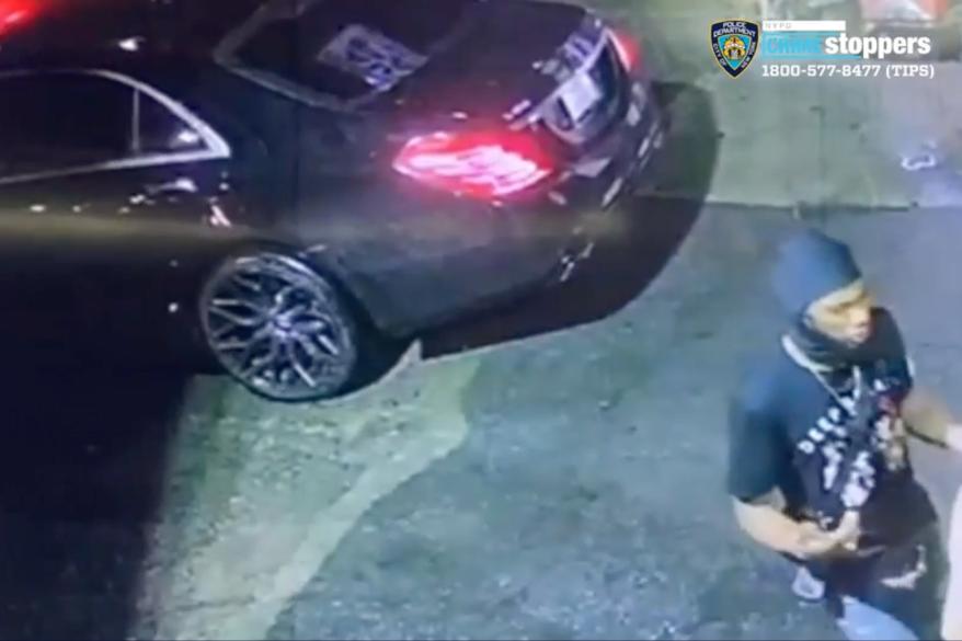 A video shows the driver of a Mercedes Benz hit a woman in Manhattan while fleeing police.